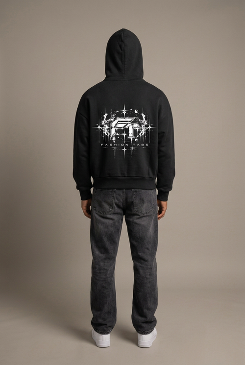 Fleeced Full Zip Hoodie model back