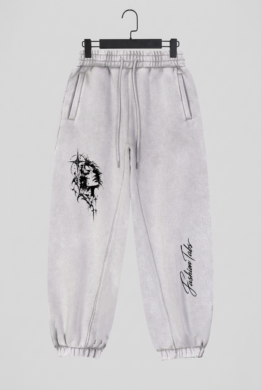 Fleeced Joggers Light Gray product front
