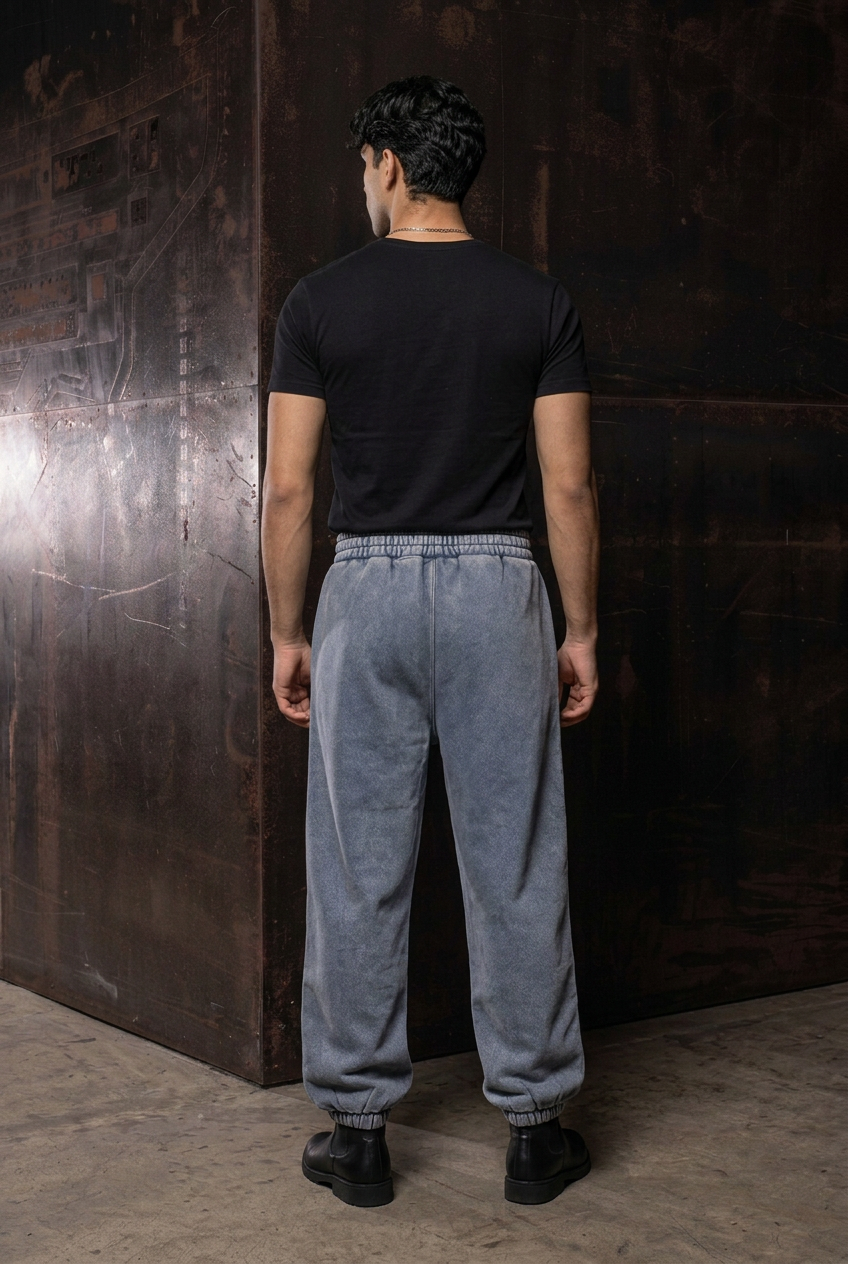 Fleeced Sweatpants solo model back reference colour