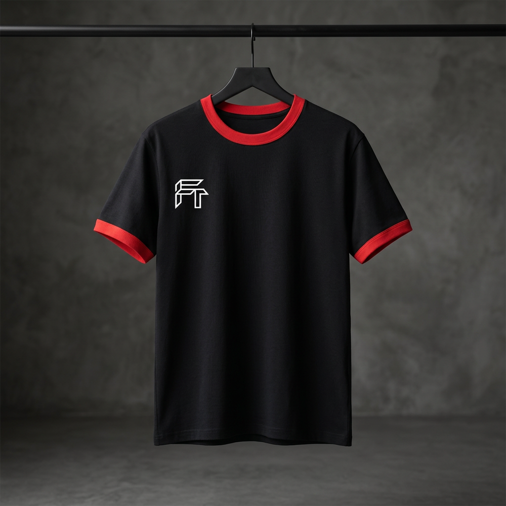 Ringer Tee black red front