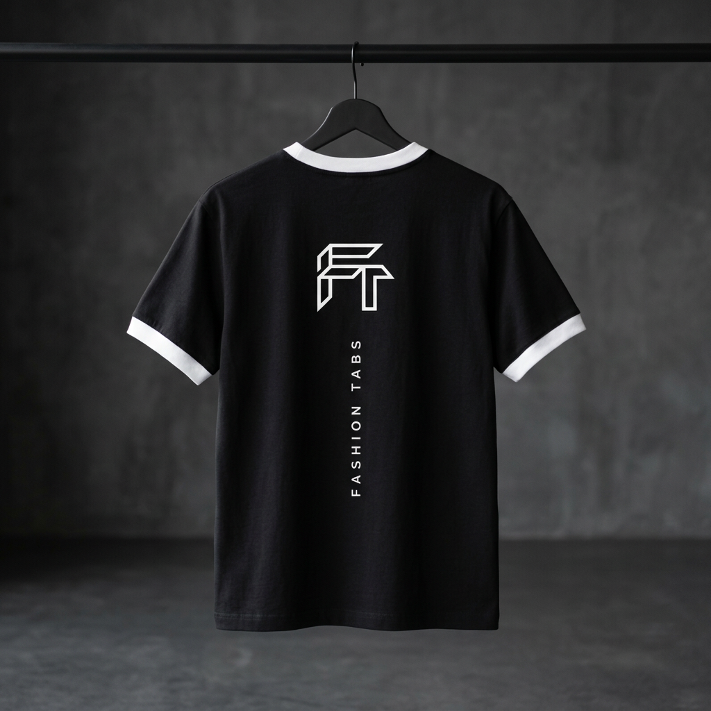 Ringer Tee black white back