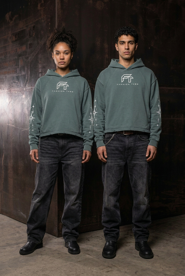 Star Dust Hoodie male and female front