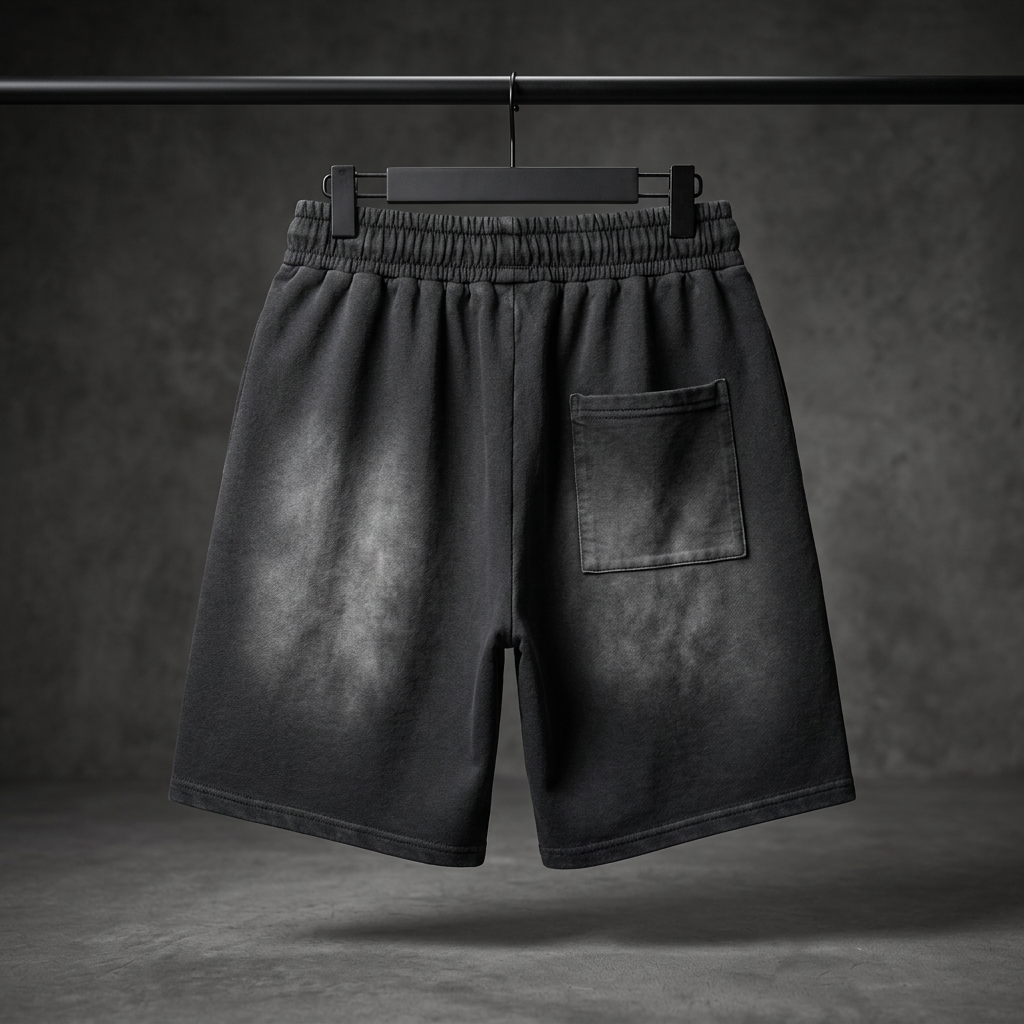 Washed Shorts black back