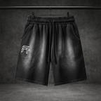 Washed Shorts black front